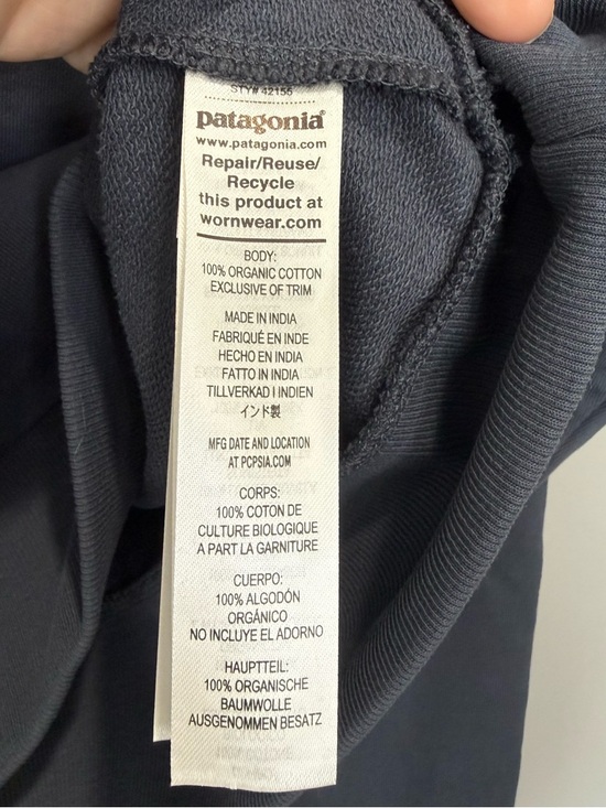 Patagonia Women's Regenerative Organic Certified Cotton Essential Hoodie Sz L - Picture 5 of 6